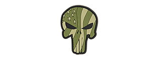 G-FORCE PUNISHER FLAG (GREEN WAVING US FLAG PUNISHER PVC MORALE PATCH)