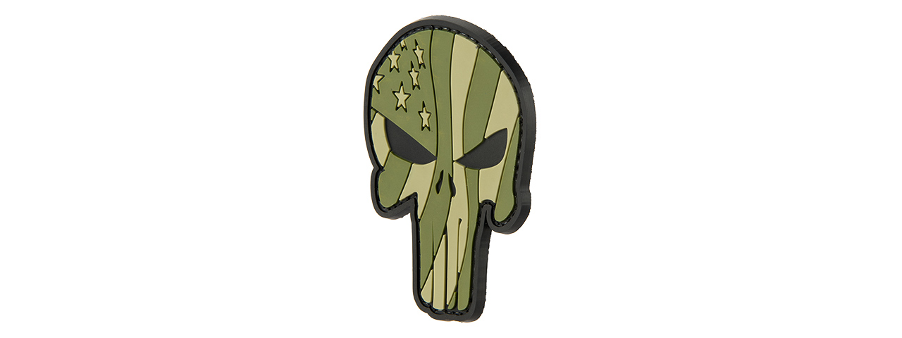 G-FORCE PUNISHER FLAG (GREEN WAVING US FLAG PUNISHER PVC MORALE PATCH)