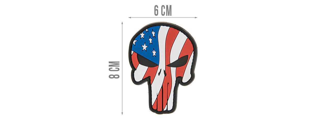 G-FORCE WAVING US FLAG PUNISHER PVC PATCH - Click Image to Close