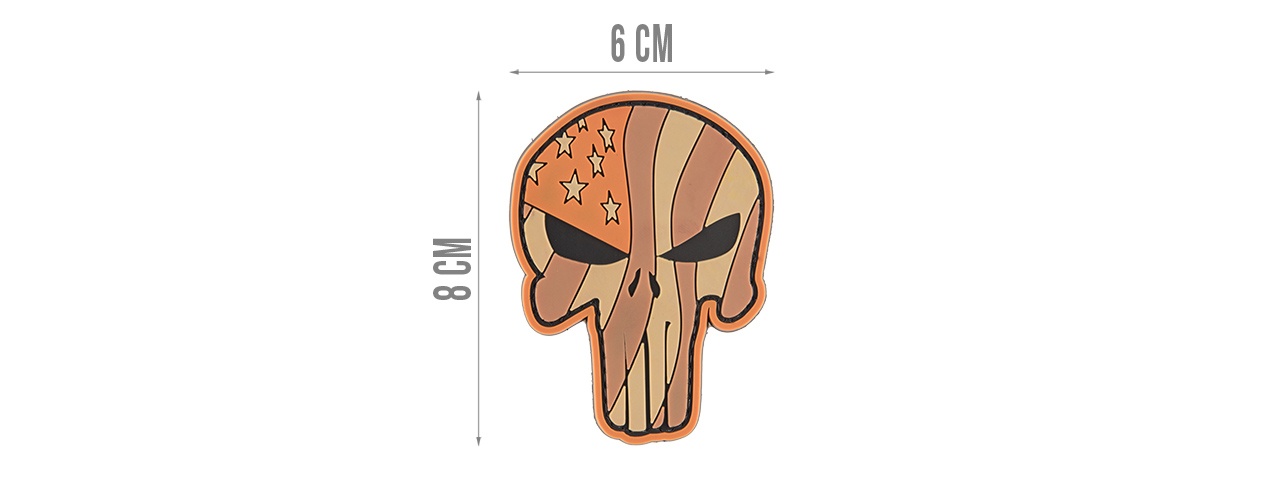 G-FORCE WAVING US FLAG PUNISHER PVC PATCH. 8*6 CM