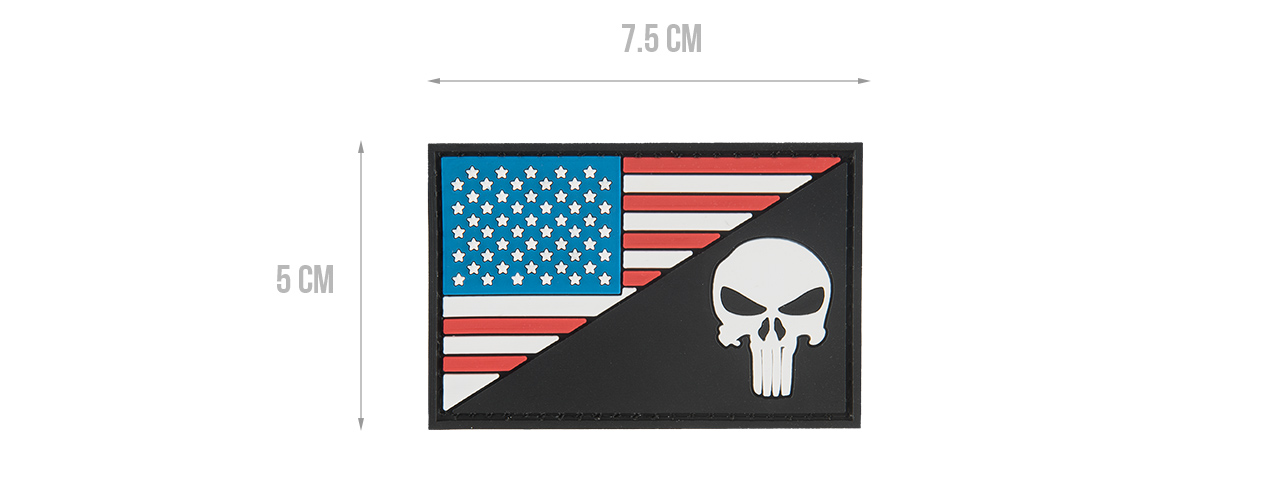 G-FORCE US FLAG WITH PUNISHER PVC MORALE PATCH - Click Image to Close