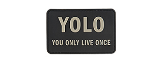 G-FORCE YOLO YOU ONLY LIVE ONCE PVC MORALE PATCH (BLACK)