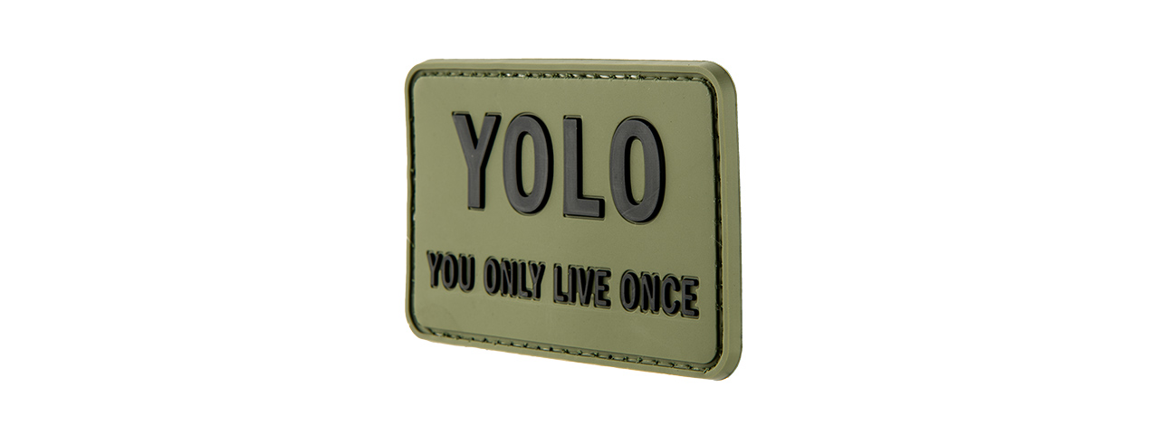 G-FORCE YOU ONLY LIVE ONCE PVC PATCH PVC MORALE PATCH (OD GREEN)