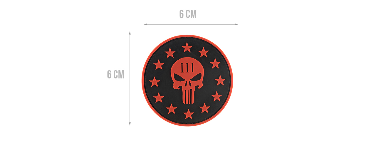 G-FORCE PUNISHER THREE PERCENTER ROUND PVC MORALE PATCH - Click Image to Close