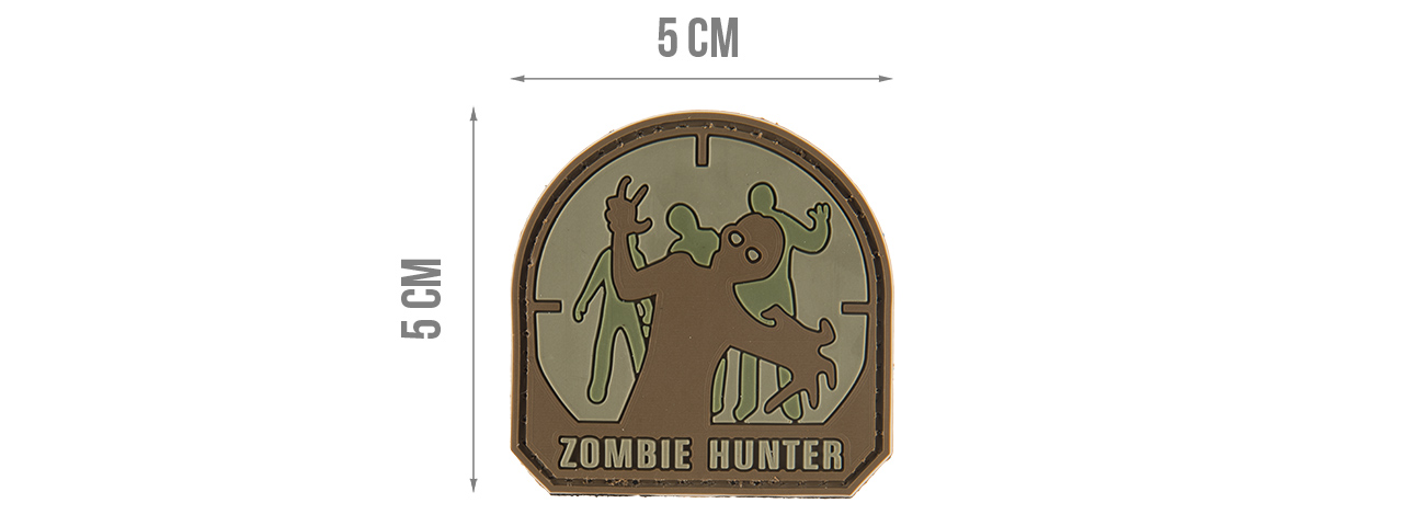 G-FORCE ZOMBIE HUNTER PVC MORALE - SMALL (BROWN) - Click Image to Close