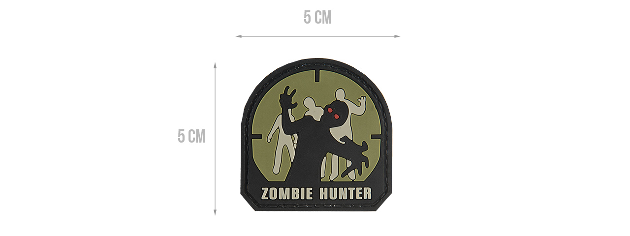 G-FORCE ZOMBIE HUNTER PVC MORALE PATCH - SMALL (OD GREEN)