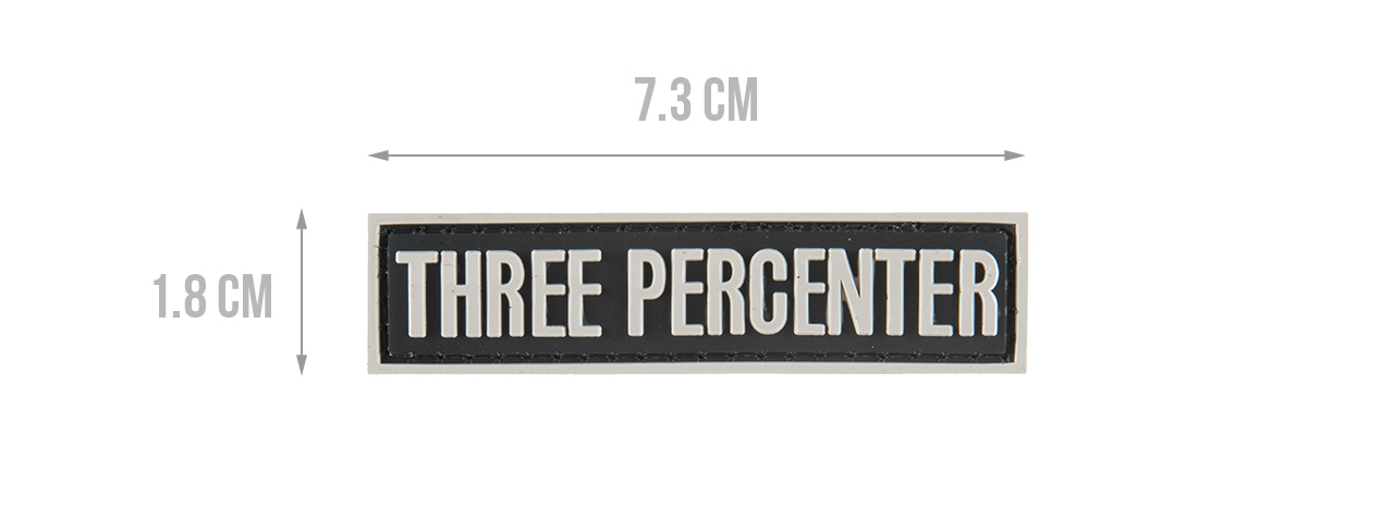 G-FORCE THREE PERCENTER MORALE PATCH (BLACK) - Click Image to Close