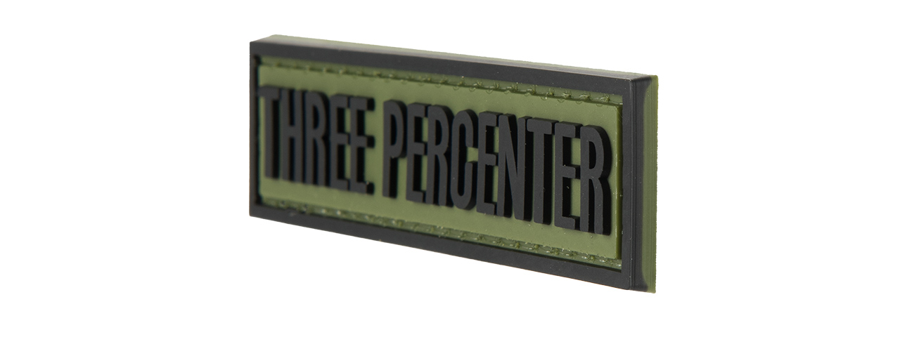 G-FORCE THREE PERECENTER PVC MORALE PATCH (OD GREEN)