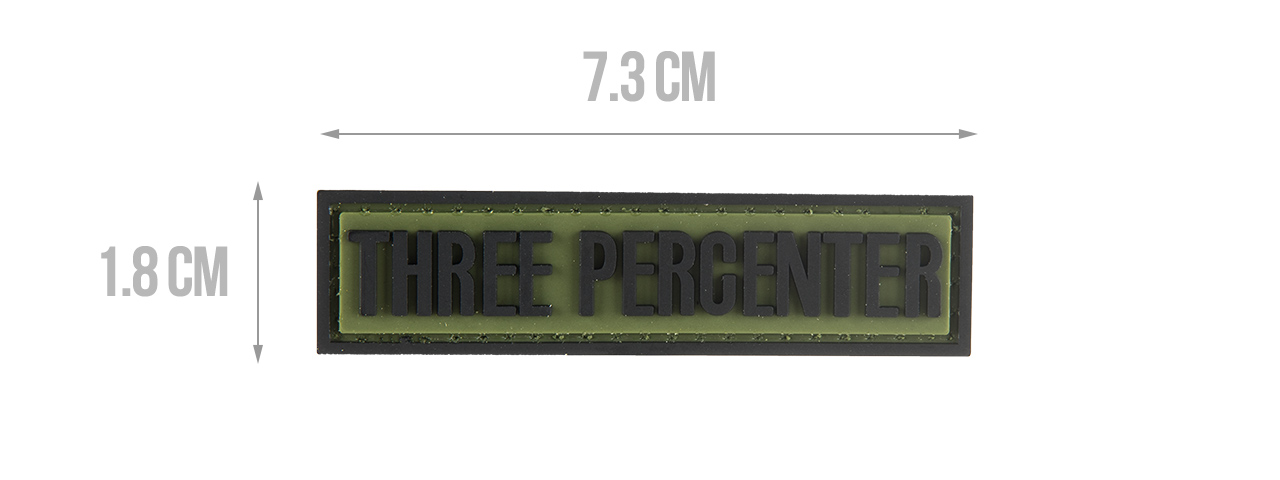 G-FORCE THREE PERECENTER PVC MORALE PATCH (OD GREEN)