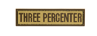 G-FORCE THREE PERCENTER PVC MORALE PATCH (TAN)