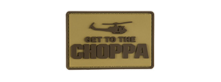 G-FORCE GET TO THE CHOPPA PATCH PVC MORALE PATCH (TAN)