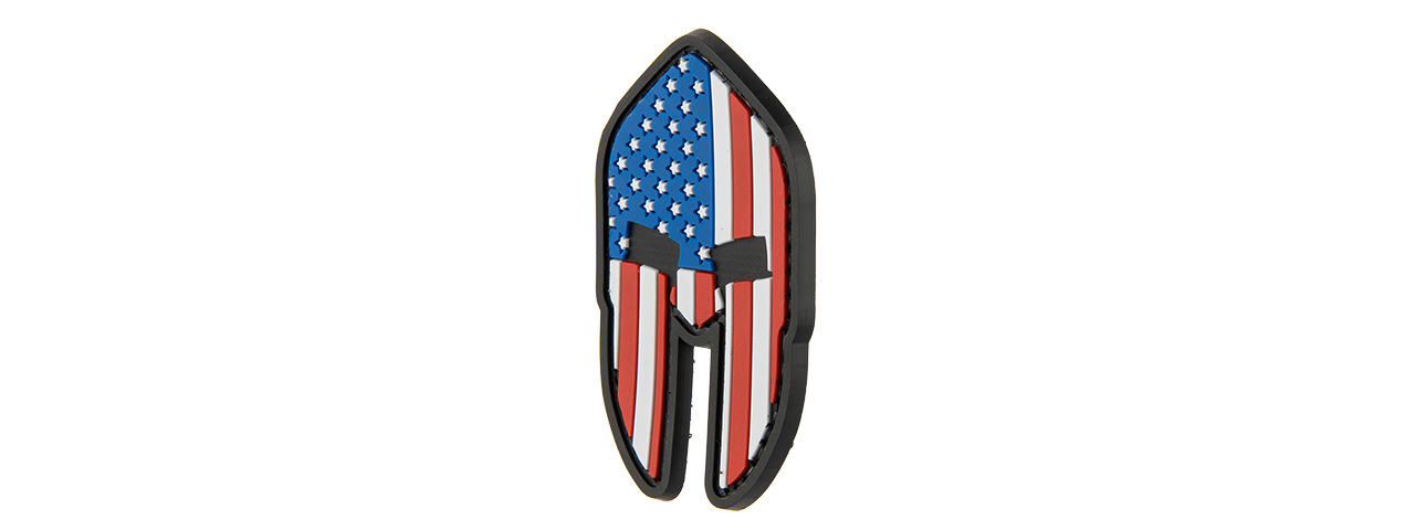 G-FORCE AMERICAN SPARTAN PVC PATCH (RED/WHITE/BLUE) - Click Image to Close