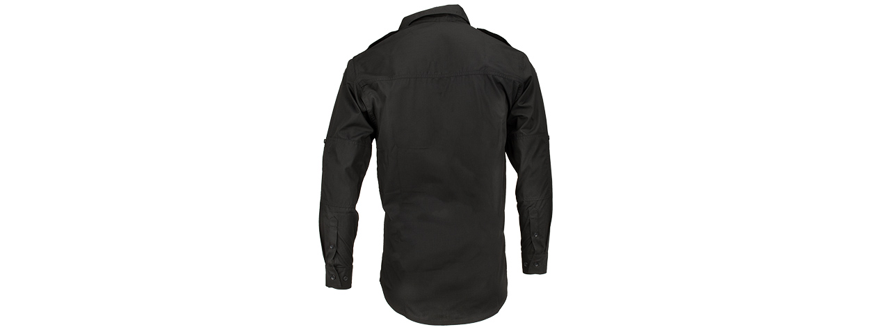 PROPPER RIPSTOP REINFORCED TACTICAL LONG-SLEEVE SHIRT - MEDIUM (BLACK)