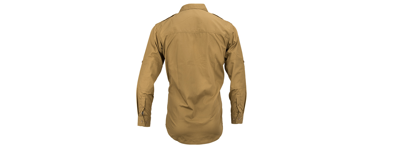 PROPPER RIPSTOP REINFORCED TACTICAL LONG-SLEEVE SHIRT - MEDIUM (COYOTE BROWN) - Click Image to Close
