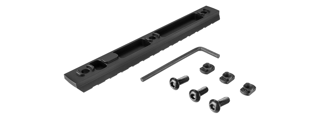 RANGER ARMORY 13-SLOT ALUMINUM PICATINNY RAIL SECTION FOR M-LOK (BLACK)