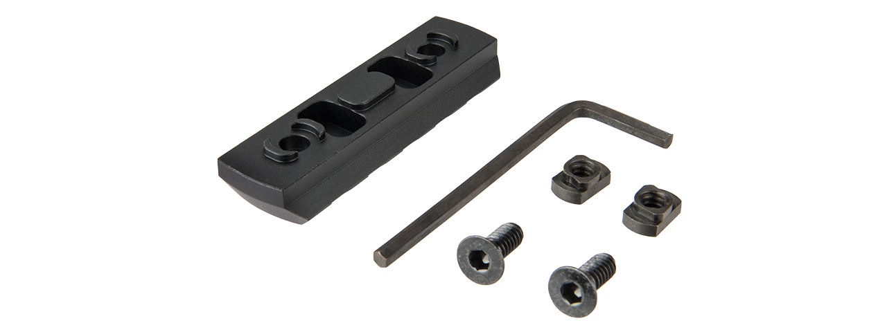 RANGER ARMORY 5-SLOT ALUMINUM PICATINNY RAIL SECTION FOR M-LOK (BLACK) - Click Image to Close