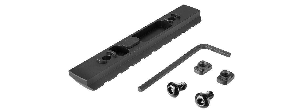 RANGER ARMORY 9-SLOT ALUMINUM PICATINNY RAIL SECTION FOR M-LOK (BLACK) - Click Image to Close