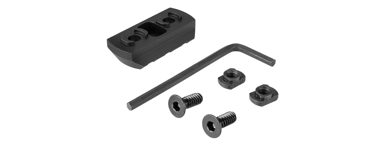 RANGER ARMORY 3-SLOT ALUMINUM PICATINNY RAIL SECTION FOR M-LOK (BLACK)