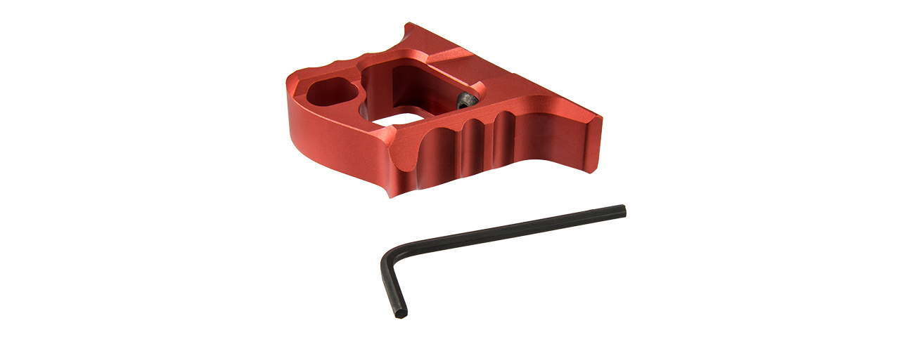 RANGER ARMORY ALUMINUM SKELETONIZED M-LOK HAND STOP (RED) - Click Image to Close