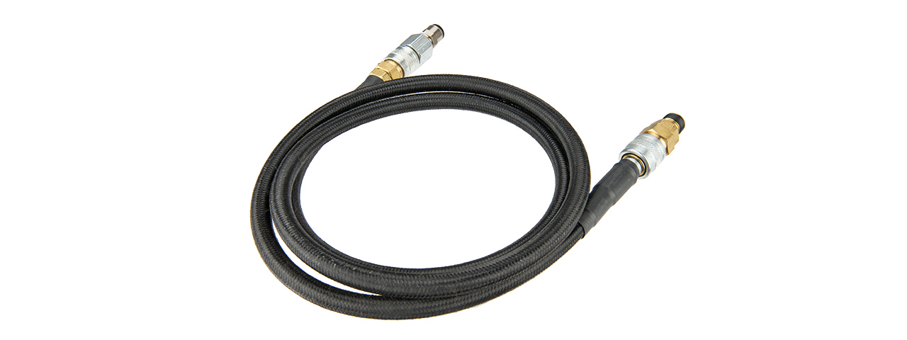 REDLINE BRAIDED HOSE AND SELF SEALING QUICK DISCONNECT CONVERSION KIT (BLACK) - Click Image to Close