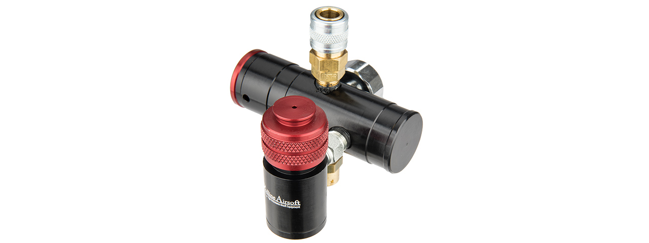 REDLINE AIRSOFT SFR (SUPER FAST REFRESH) AIR REGULATOR FOR HPA ENGINES (BLACK / RED) - Click Image to Close