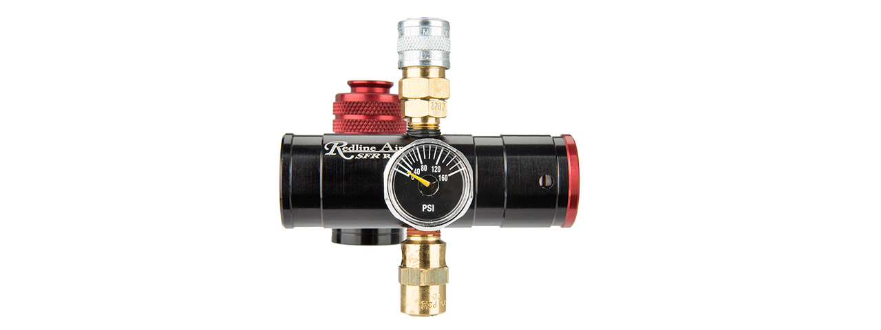 REDLINE AIRSOFT SFR (SUPER FAST REFRESH) AIR REGULATOR FOR HPA ENGINES (BLACK / RED)