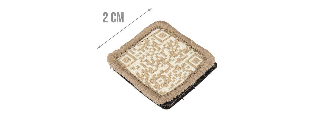 AMA AIRSOFT QR CODE HOOK AND LOOP PATCH - KHAKI