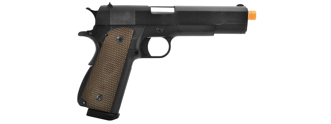 WE Tech 1911 High Capacity Full Metal Airsoft Gas Blowback Pistol (BLACK )