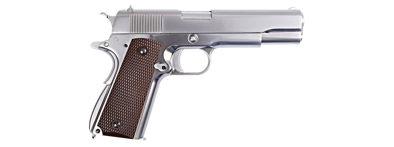 WE Tech M1911 Hi-Capa Airsoft GBB Gas Blowback Pistol (SILVER)