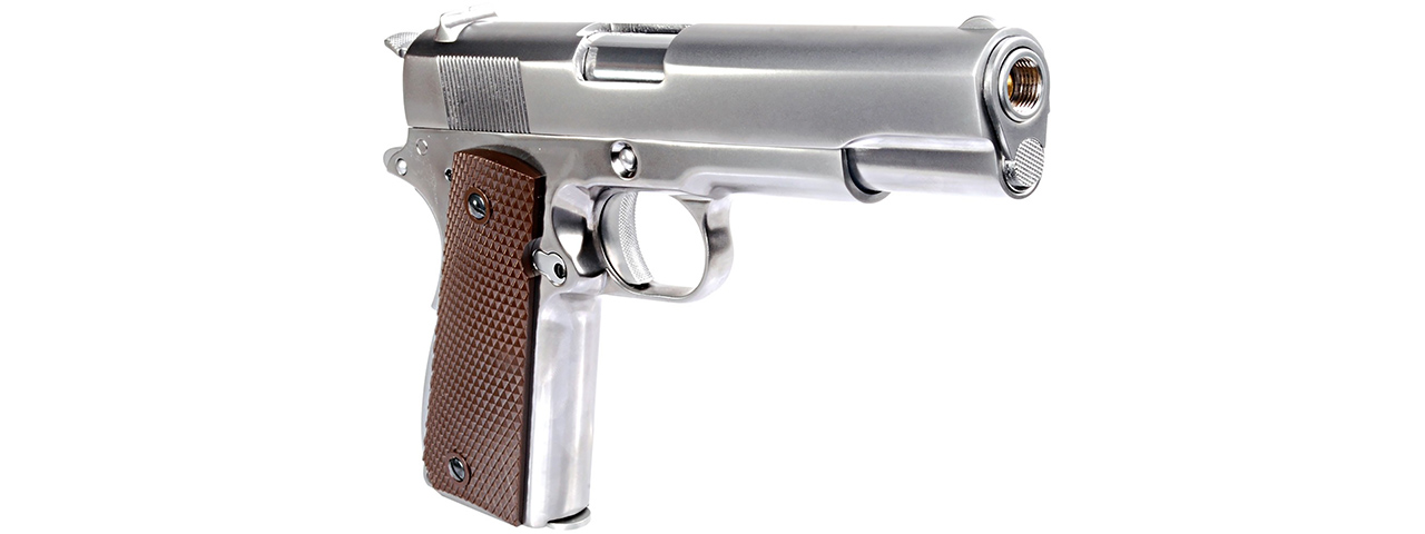 WE Tech M1911 Hi-Capa Airsoft GBB Gas Blowback Pistol (SILVER)