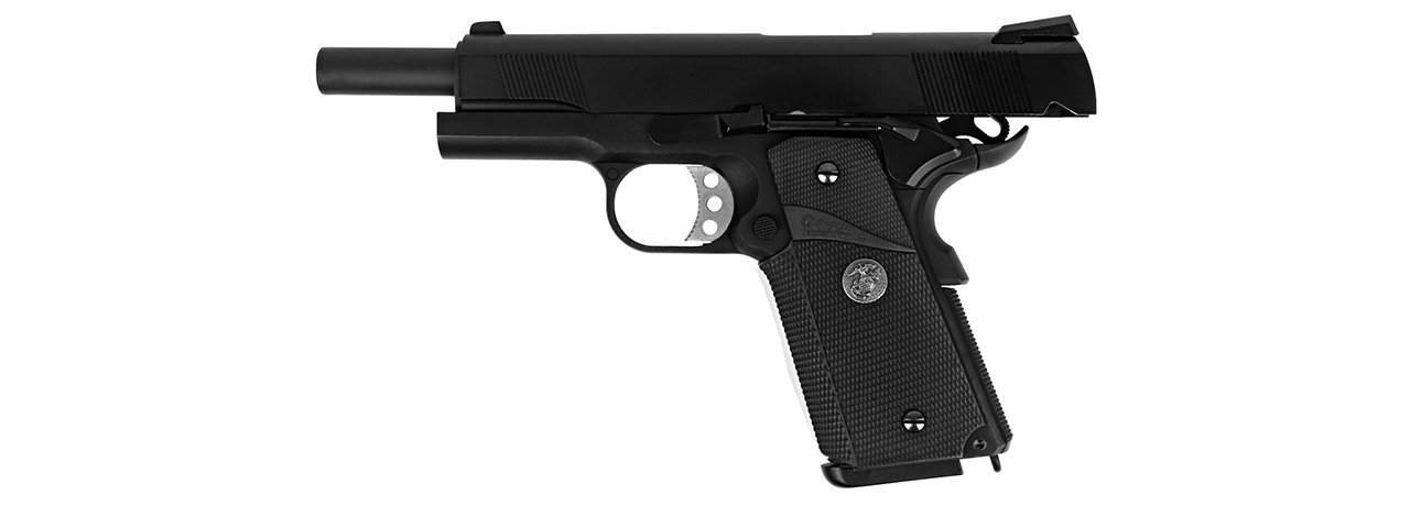 WE Tech M1911 MEU Tanio Koba Airsoft Gas Blowback Pistol (BLACK)