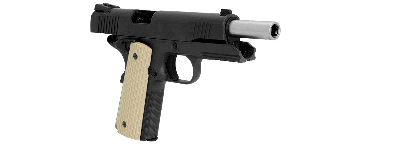 WE Tech Desert Warrior 5.1 M1911 Airsoft Gas Blowback Pistol (BLACK) - Click Image to Close