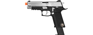 WE Tech P-Virus Two-Tone Gas Blowback Airsoft Pistol (BLACK/SILVER)