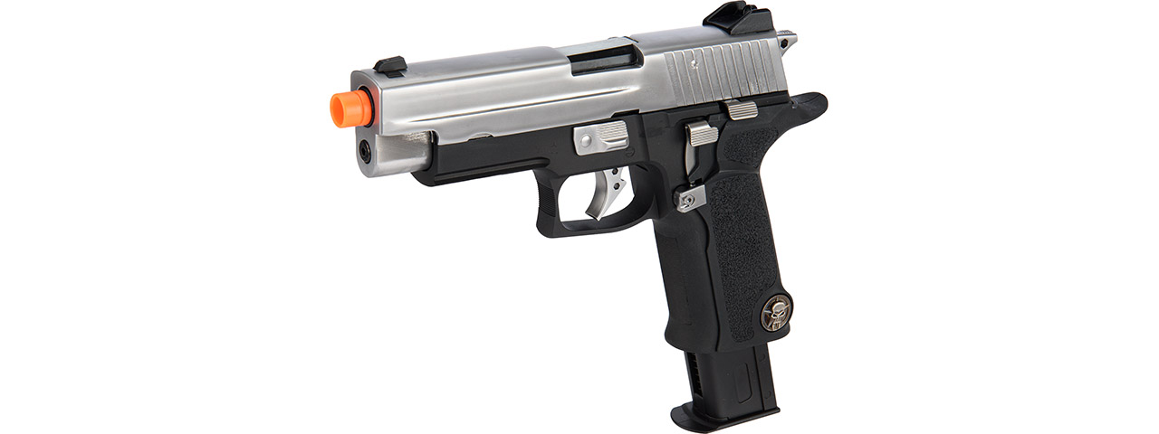 WE Tech P-Virus Two-Tone Gas Blowback Airsoft Pistol (BLACK/SILVER)