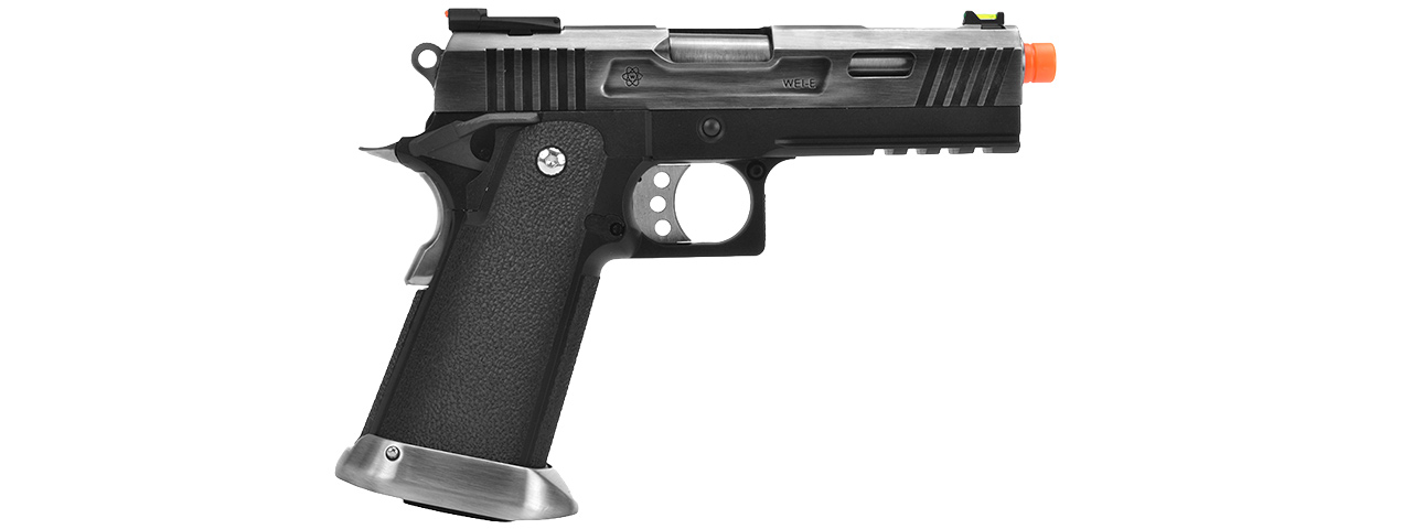 WE Tech 4.3 Allosaurus Full Metal Hi-Capa Gas Blowback Airsoft Pistol (BLACK) - Click Image to Close