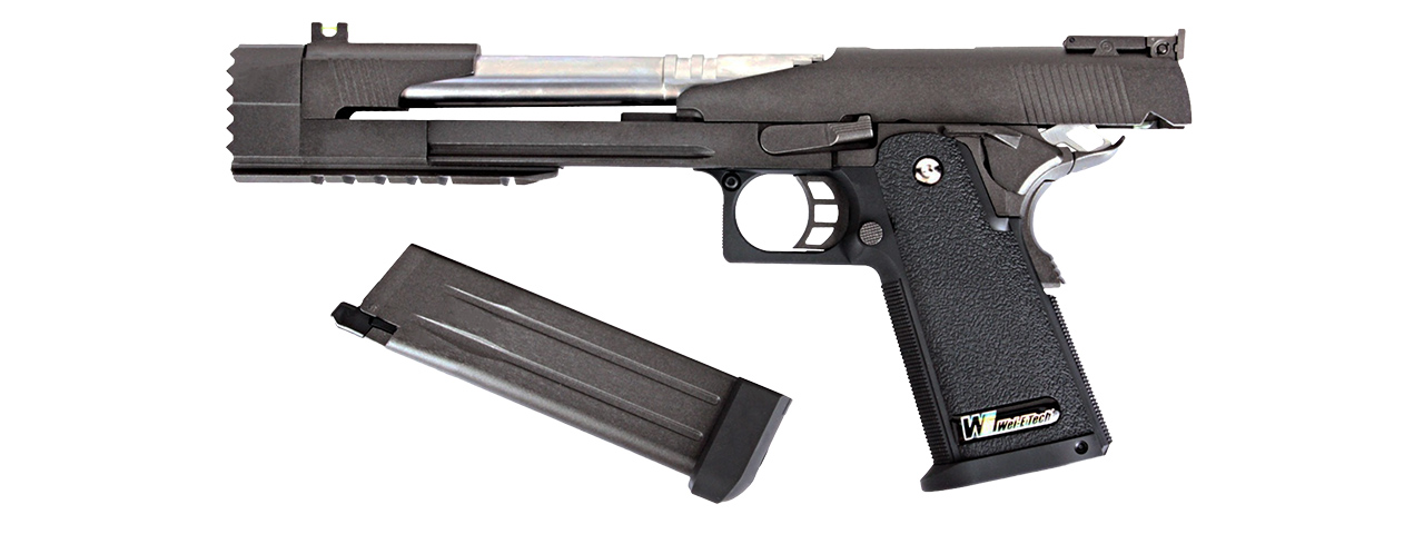 WE Tech 7" Black Dragon Gas Blowback Hi-Capa (BLACK) - Click Image to Close