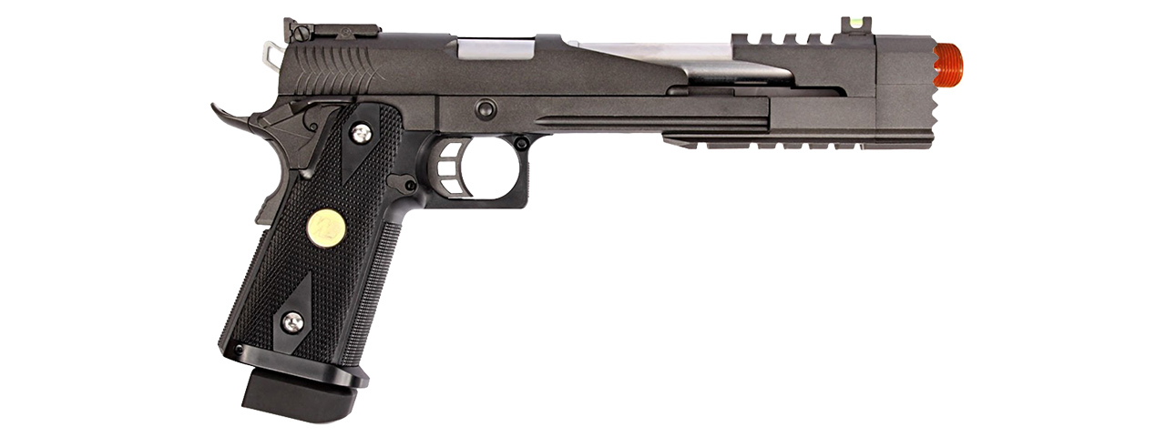 WE Tech 7" Black Dragon Gas Blowback Hi-Capa (BLACK) - Click Image to Close