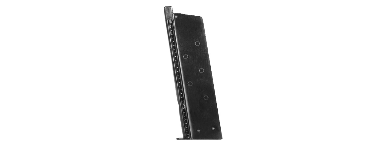 WE M1911 MEU Single Stack 15rd Airsoft Gas Blowback Magazine (BLACK)