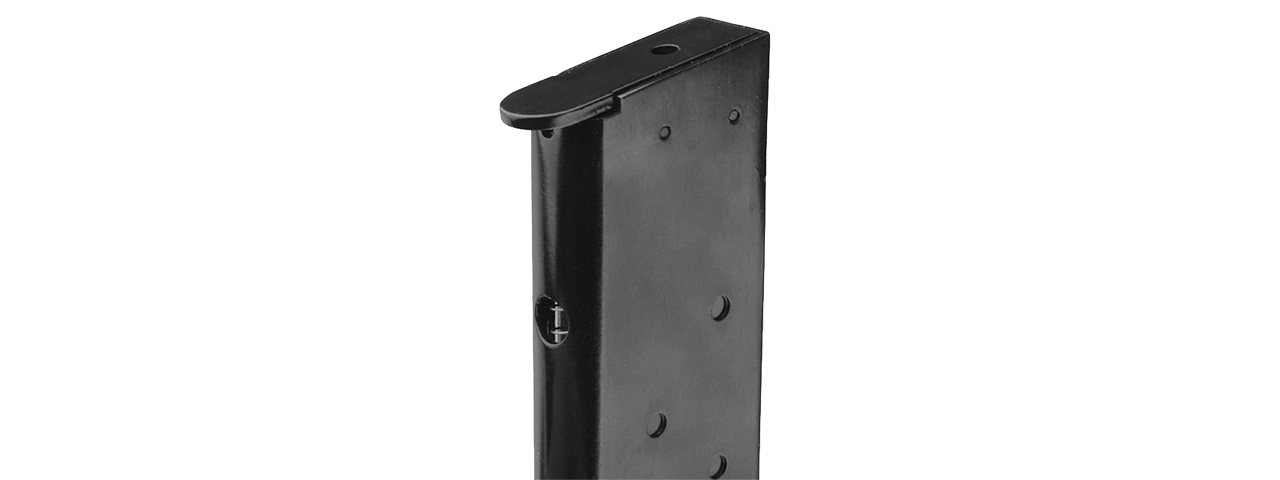 WE M1911 MEU Single Stack 15rd Airsoft Gas Blowback Magazine (BLACK) - Click Image to Close