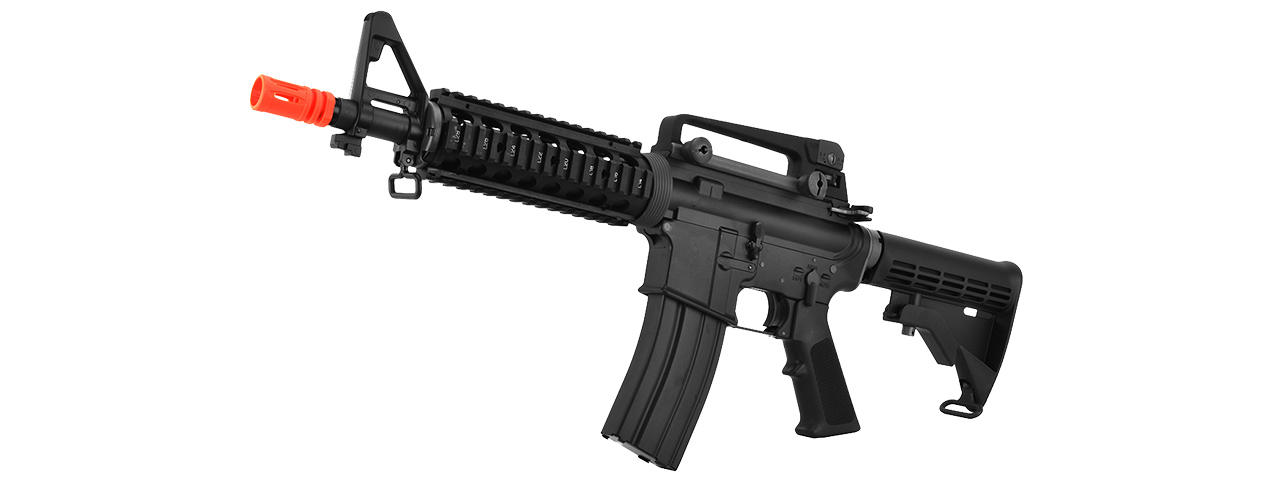 WE-Tech Full Metal M4 CQB RIS Open Bolt Gas Blowback Rifle (BLACK) - Click Image to Close