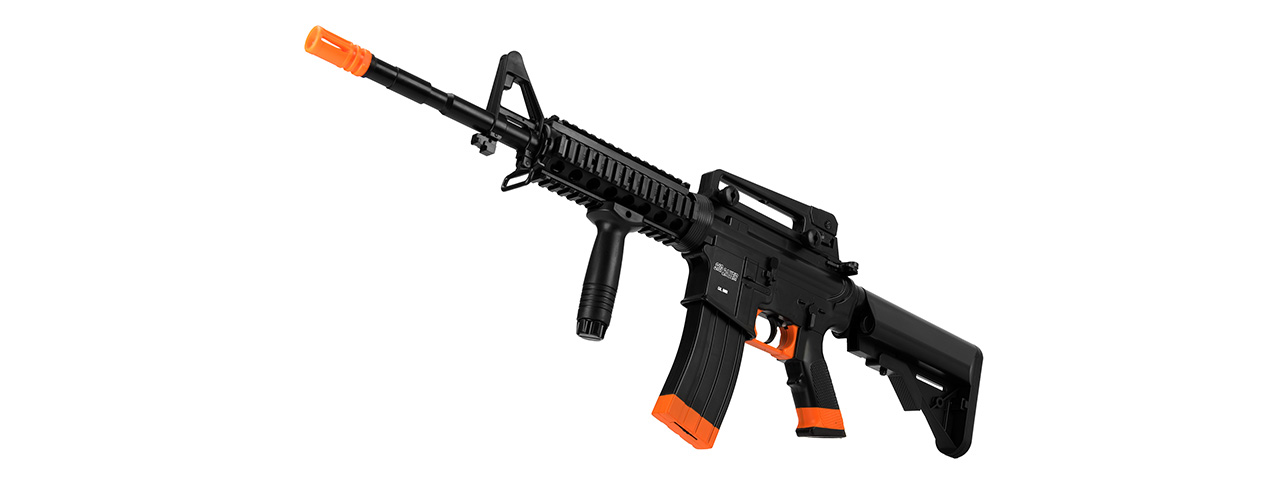 Sig Sauer Patrol Kit w/ Spring Pistol & M4 AEG Airsoft Rifle [5000 BBs Included] (BLACK / ORANGE)