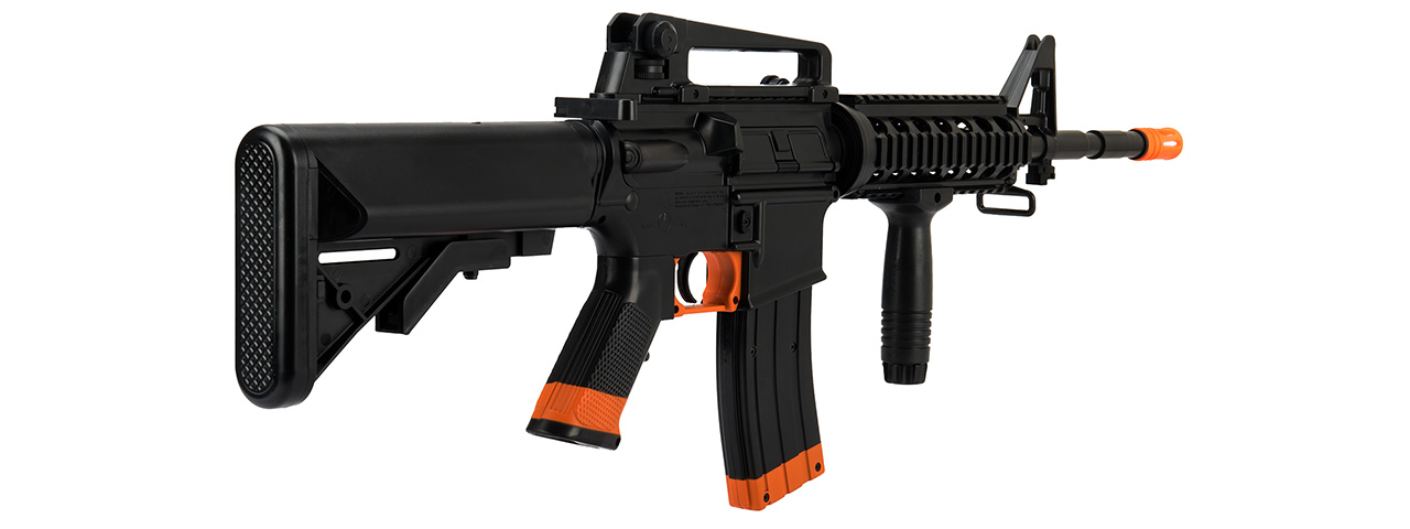 Sig Sauer Patrol Kit w/ Spring Pistol & M4 AEG Airsoft Rifle [5000 BBs Included] (BLACK / ORANGE)