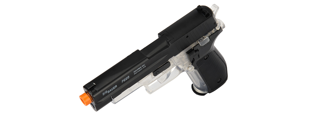 Sig Sauer P226 Spring Airsoft Pistol (BLACK / CLEAR) - Click Image to Close