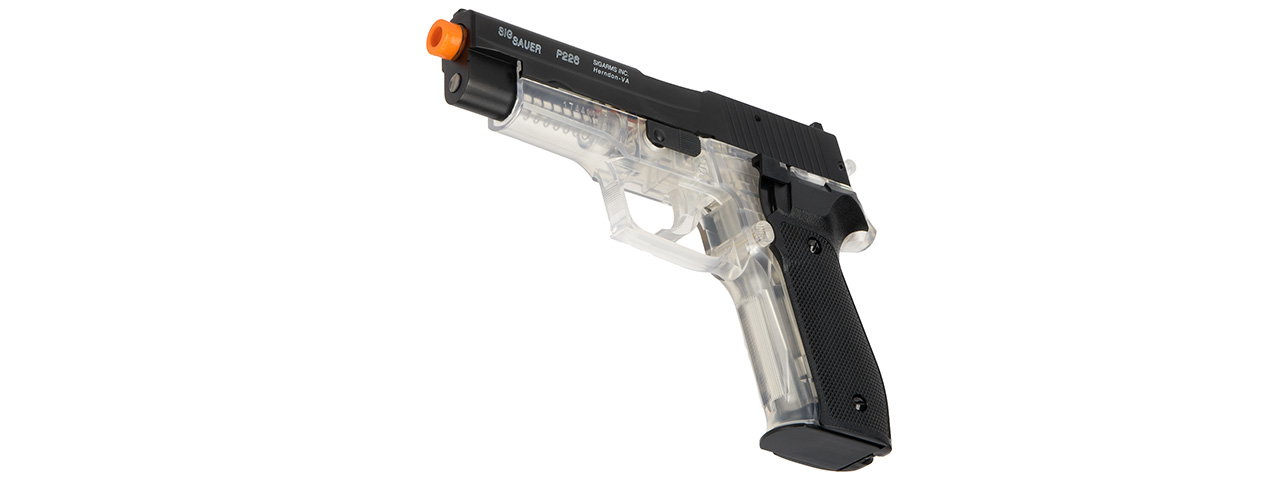 Sig Sauer P226 Spring Airsoft Pistol (BLACK / CLEAR) - Click Image to Close