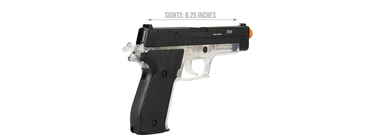 Sig Sauer P226 Spring Airsoft Pistol (BLACK / CLEAR) - Click Image to Close