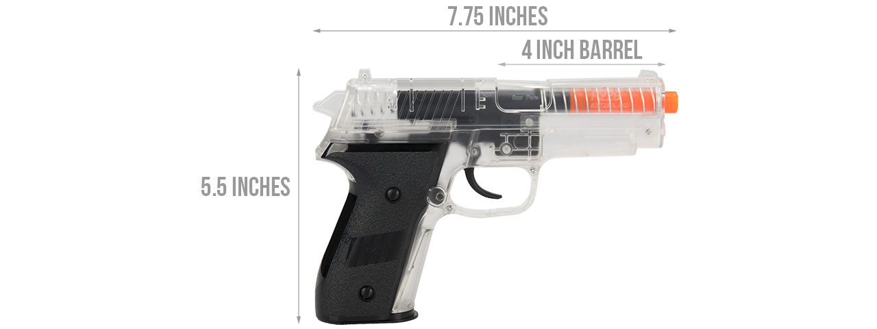 Sig Sauer P228 Spring Airsoft Pistol (CLEAR) - Click Image to Close