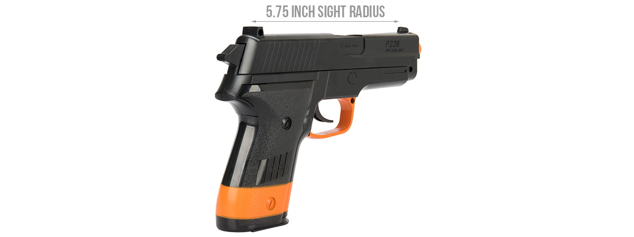 Sig Sauer P228 Spring Airsoft Pistol (BLACK / ORANGE)