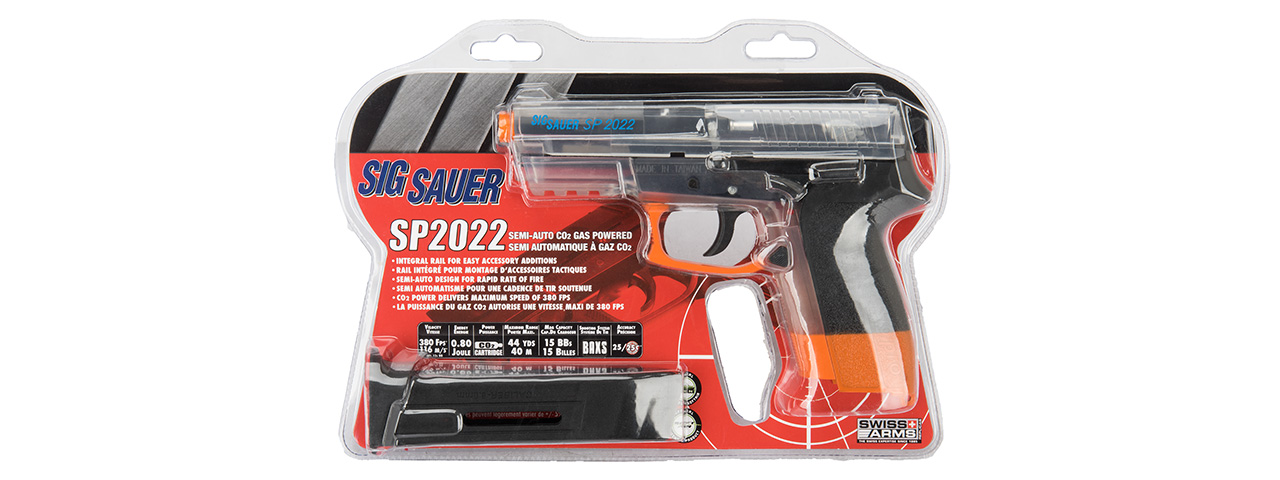 Sig Sauer SP2022 CO2 Airsoft Pistol (CLEAR / ORANGE)