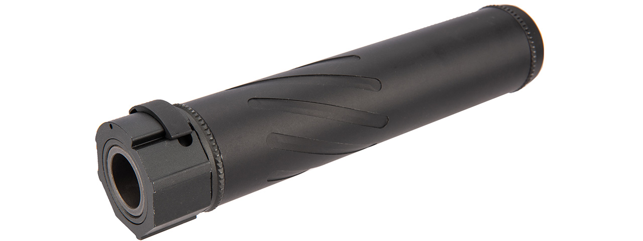 5KU SOCOM556AR QD Airsoft 7.5" Mock Suppressor / Barrel Extension [Fluted] (BLACK)