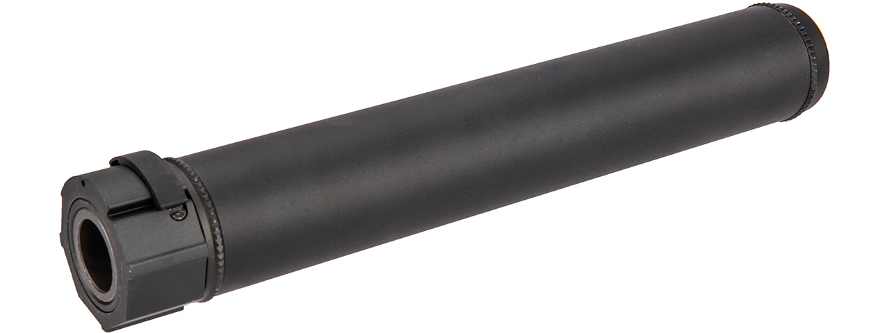 5KU SOCOM762SS QD Airsoft 10" Mock Suppressor / Barrel Extension [Smooth] (BLACK) - Click Image to Close